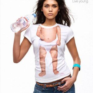 NEW, Limited Edition - Unisex, Vintage Evian's Baby Inside T-Shirt
